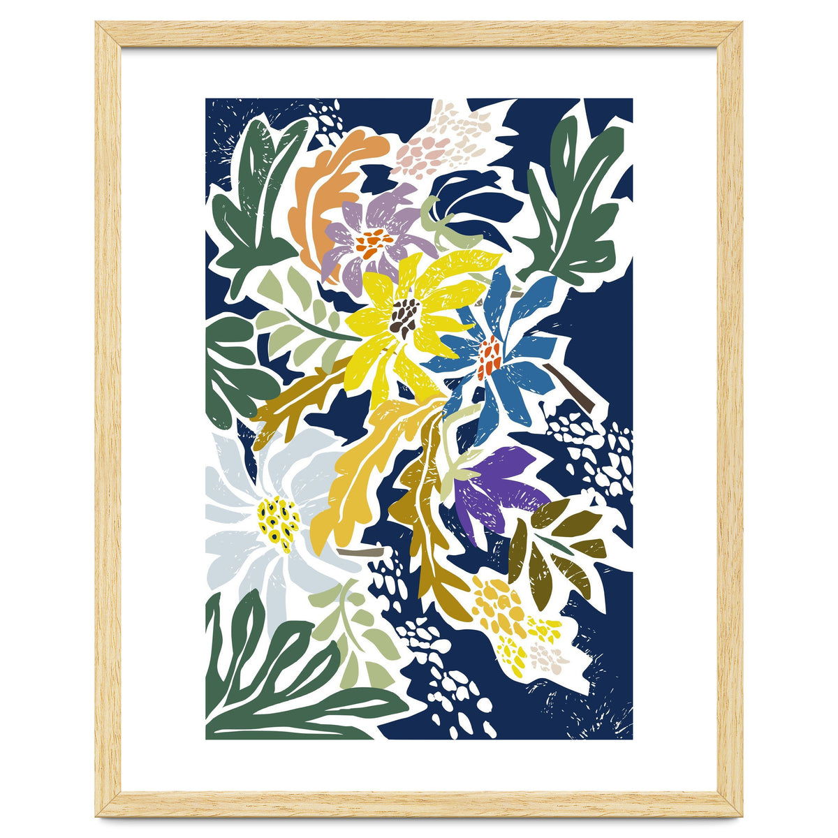 cosmopolitan flowers navy blue