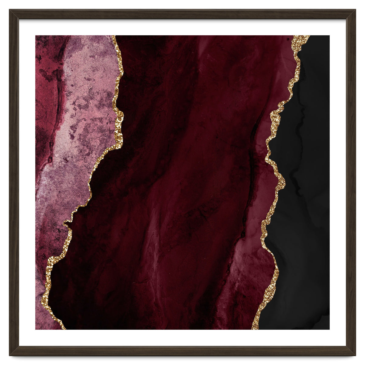 Burgundy & Gold Agate Texture 01