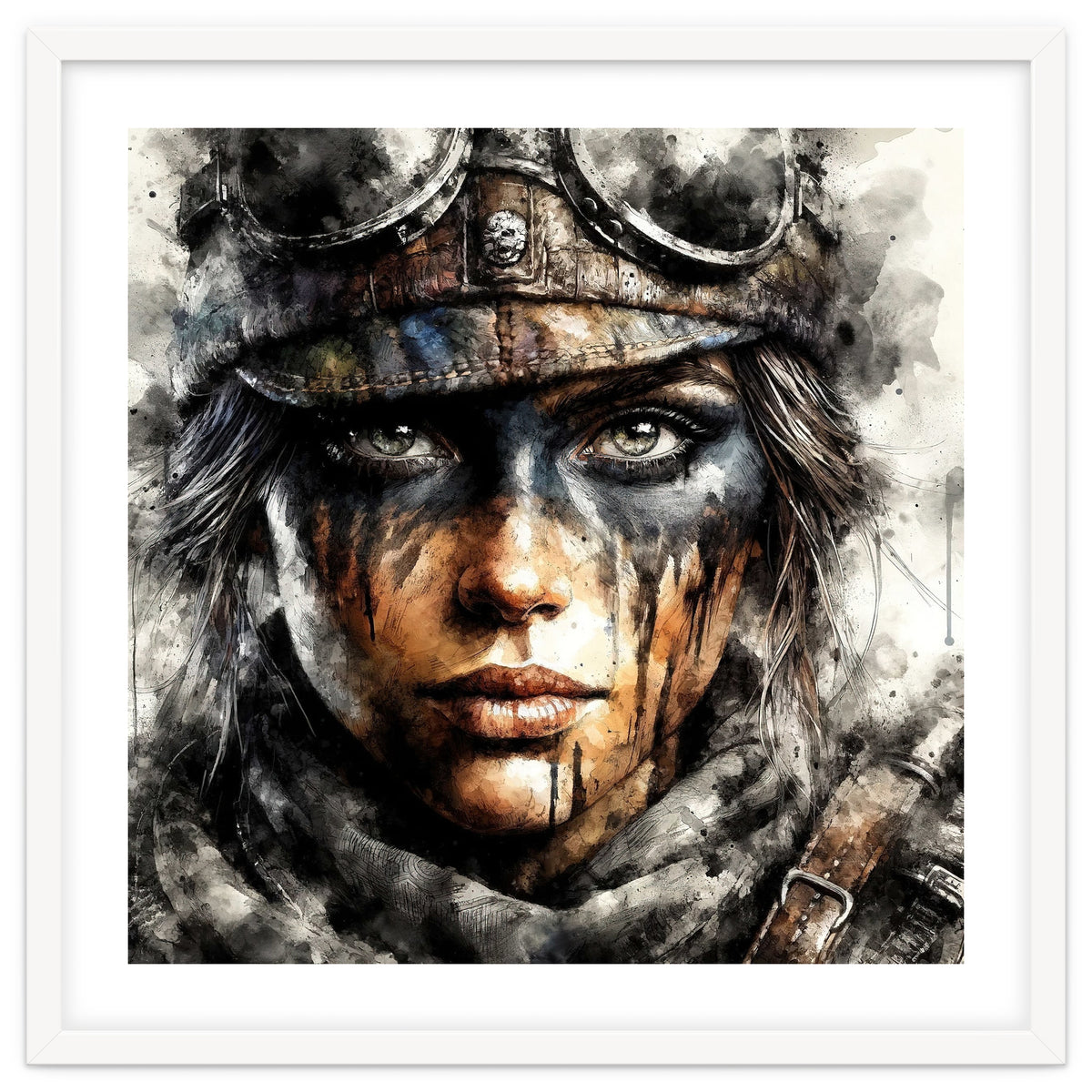 Warrior Woman With Aviator Goggles