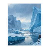 Majestic Arctic Icebergs and Glacial Valley (Print Only)