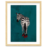 Zebra wearing heals thumbnail