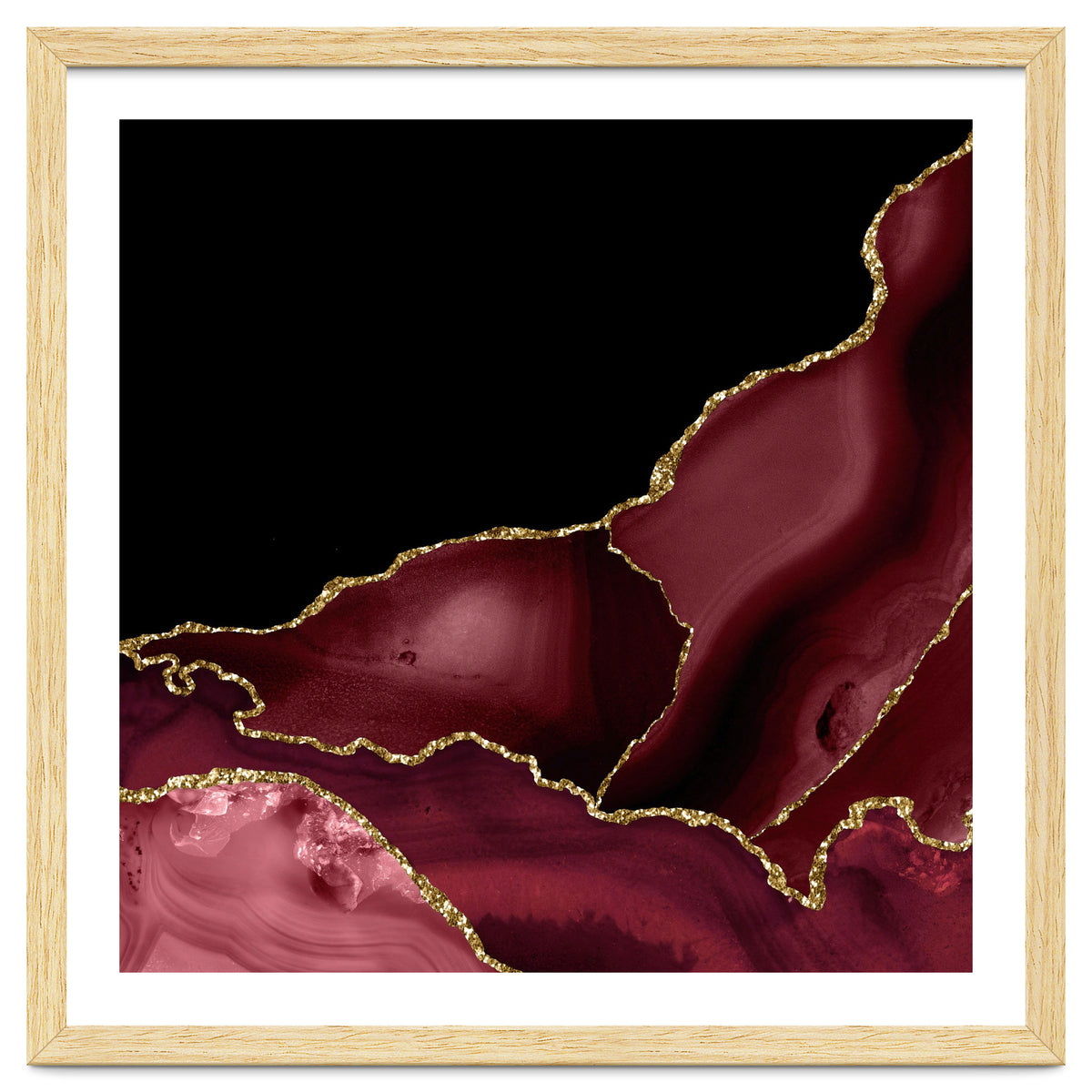 Burgundy & Gold Agate Texture 03
