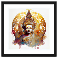 Golden Halo Buddha Portrait