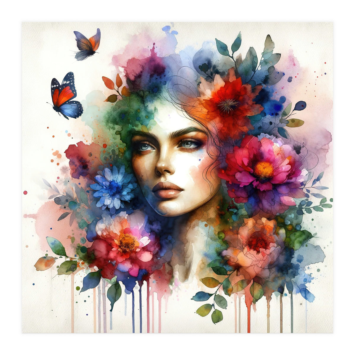 Ethereal Floral Portrait (Print Only)