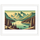 Vintage Alpine Lake Poster thumbnail
