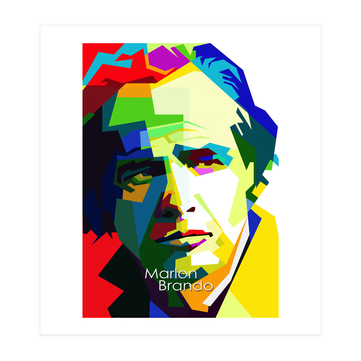 Marlon Brando Hollywood Legend Pop Art WPAP (Print Only)