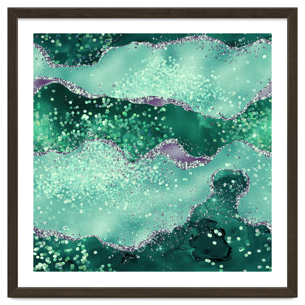 Emerald Glitter Agate Texture 02