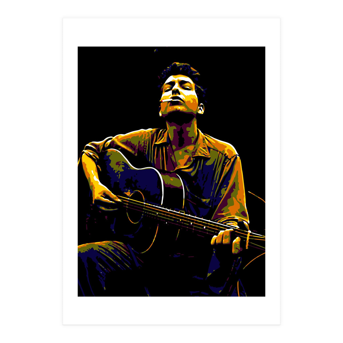 Bob Dylan American Music Legend in Pop Art (Print Only)