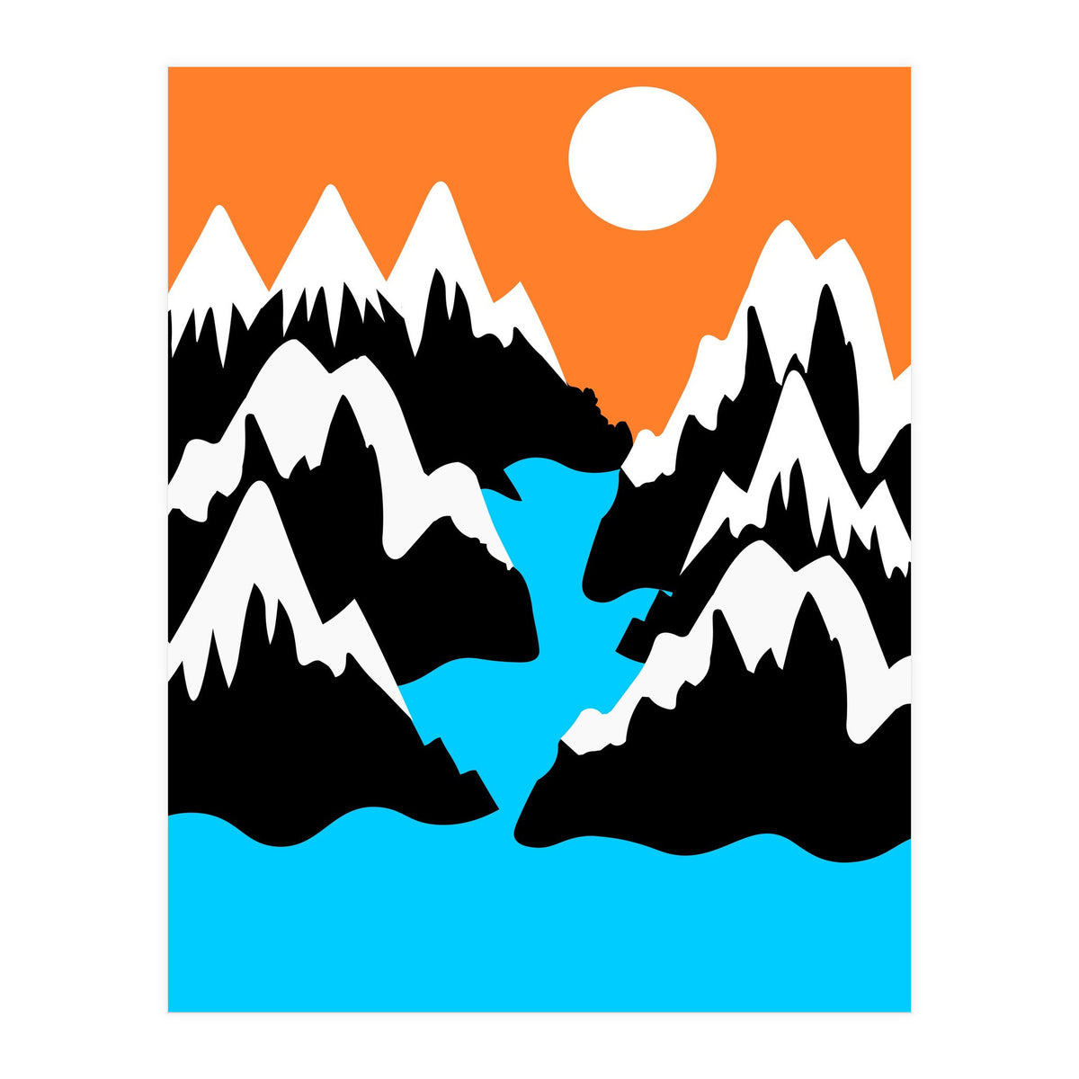 Mountainous River Mouth (Print Only)