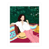 Bohemian Soul, Modern Boho Woman Decor Self Love, Self Care Portrait Fashion Patio Style Garden (Print Only) thumbnail