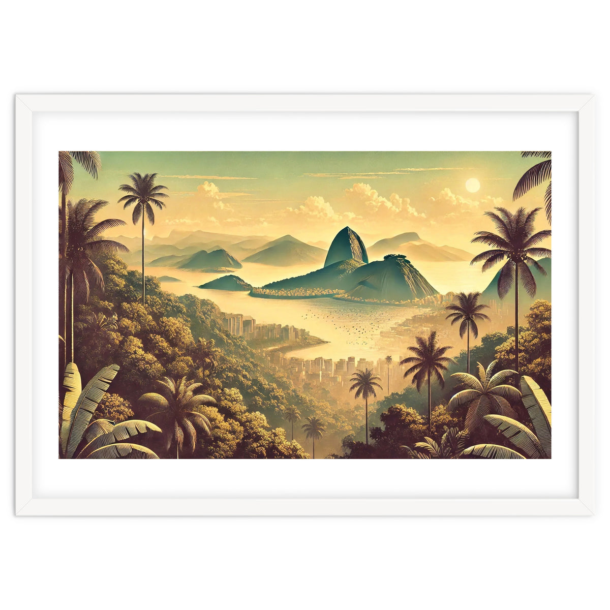 Vintage Brazil, Rio De Janeiro Tropics Poster