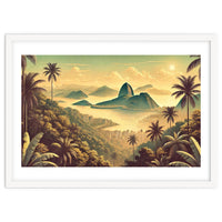 Vintage Brazil, Rio De Janeiro Tropics Poster