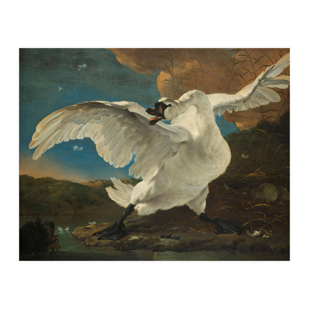 The Threatened Swan. The Threatened Swan; Interpreted later as an Allegory on Johan de Witt. Dati... (Print Only)