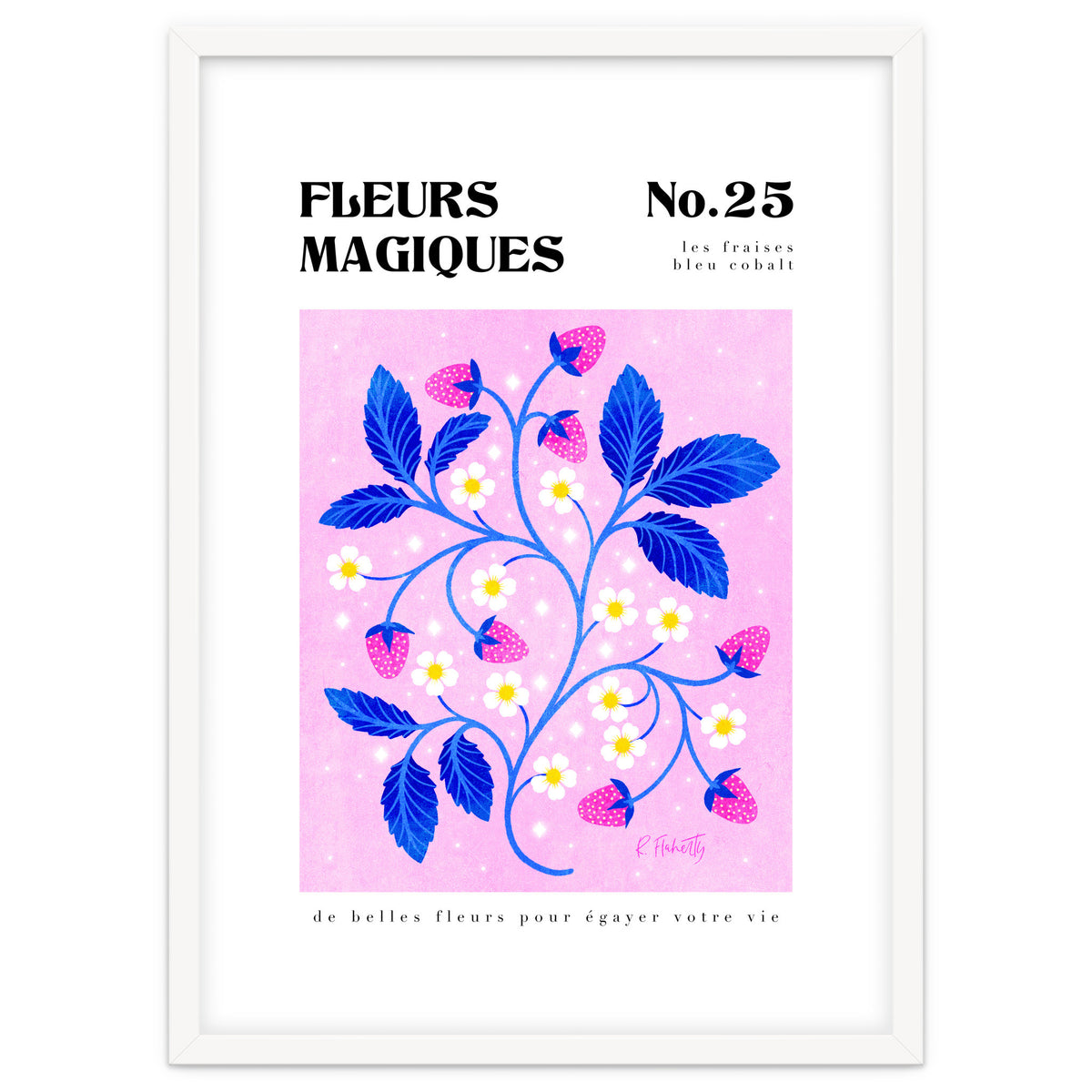 Magical Flowers No.25 Cobalt Strawberries