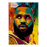 LeBron James Colorful abstract (Print Only) thumbnail