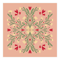 Flowers And Hearts  (Print Only)