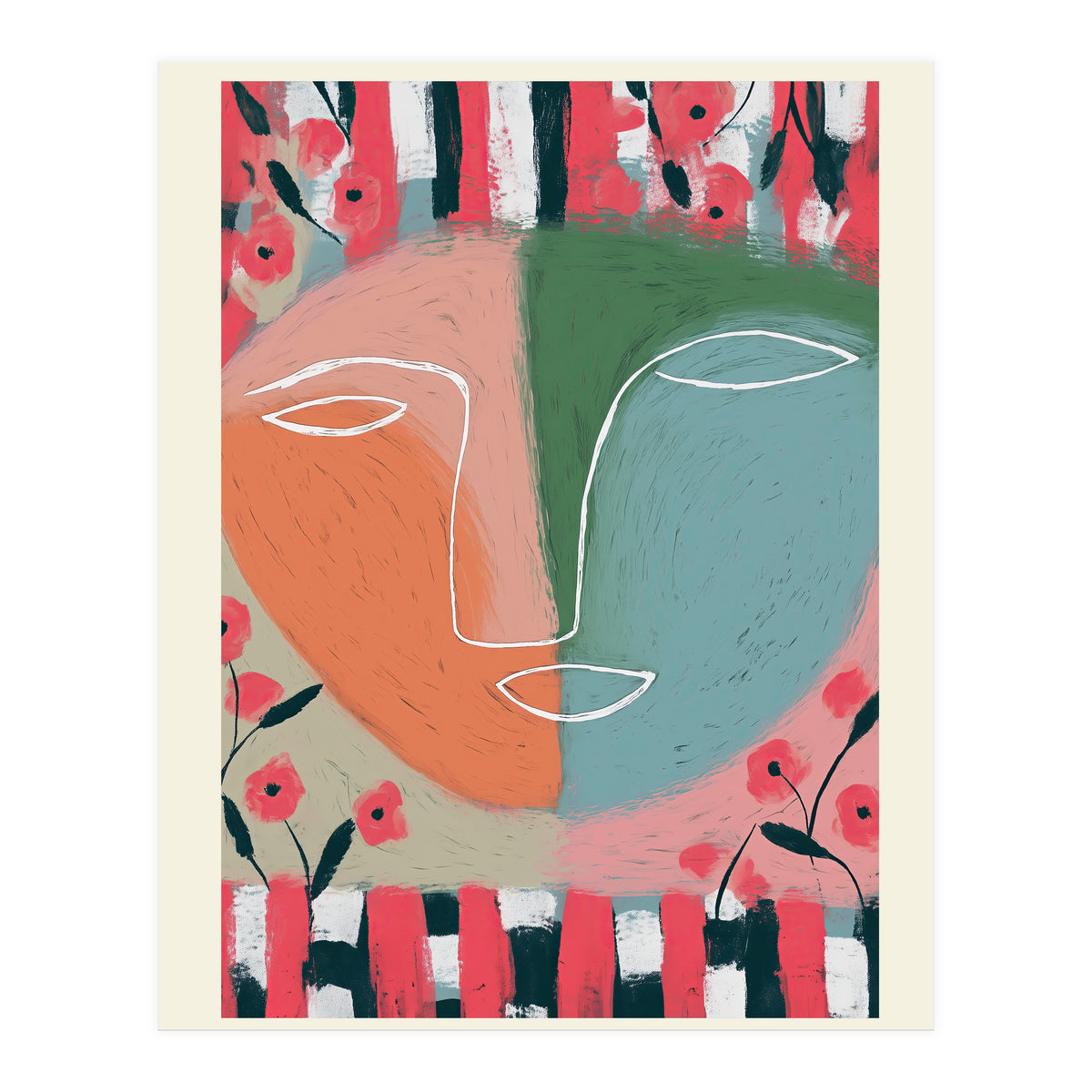 Dreams In Coral And Sage (Print Only)