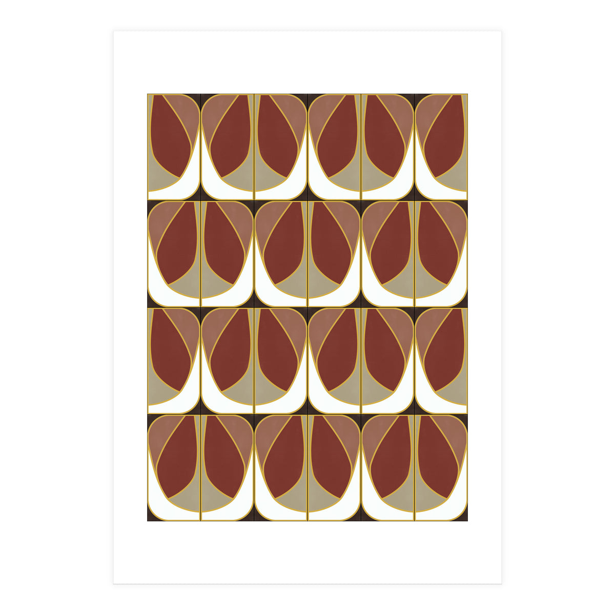 Umber Deco Tiles (Print Only)