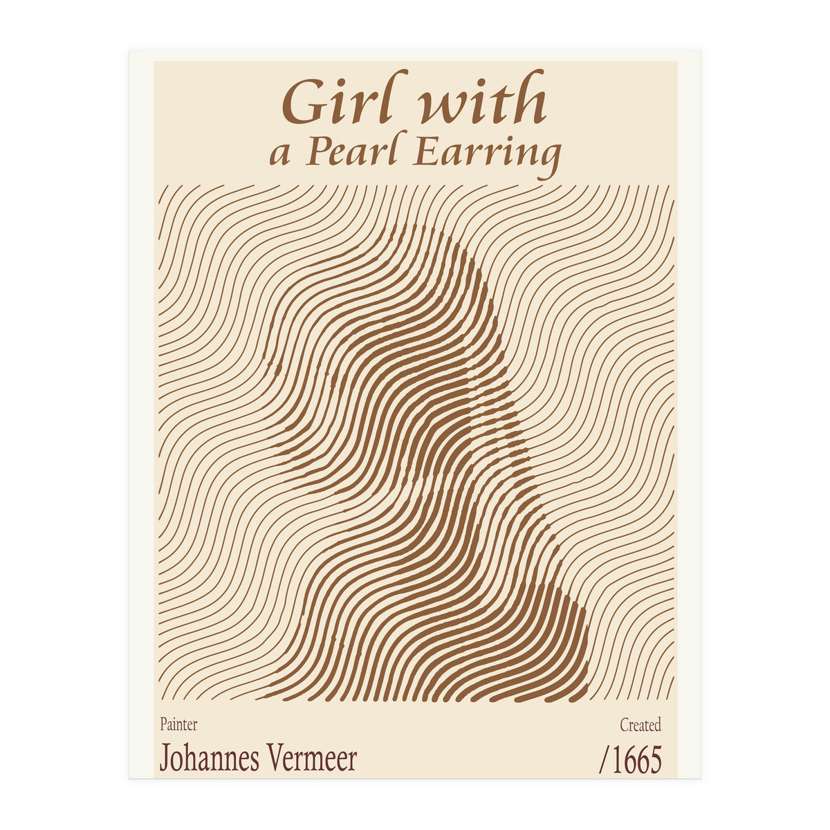 Girl With A Pearl Earring Johannes Vermeer (1665) (Print Only)