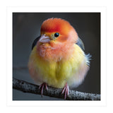 Beautiful Bird With Vibrant Orange And Yellow Plumage (Print Only) thumbnail