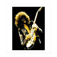 Jimmy Page American Rock Band Guitarist Legend in Pop Art (Print Only)