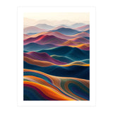 Colorful Abstract Mountain Dunes Art Print (Print Only) thumbnail