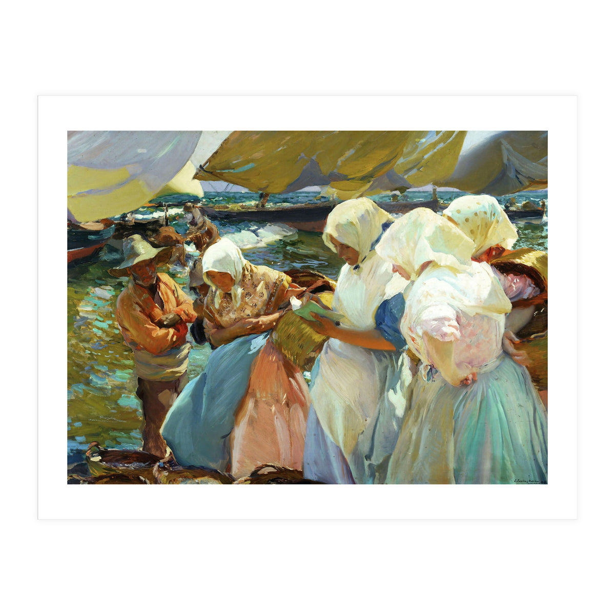 Joaquín Sorolla / 'Women of Valencia at the Beach', 1915, Oil on canvas, 93 x 126 cm. (Print Only)