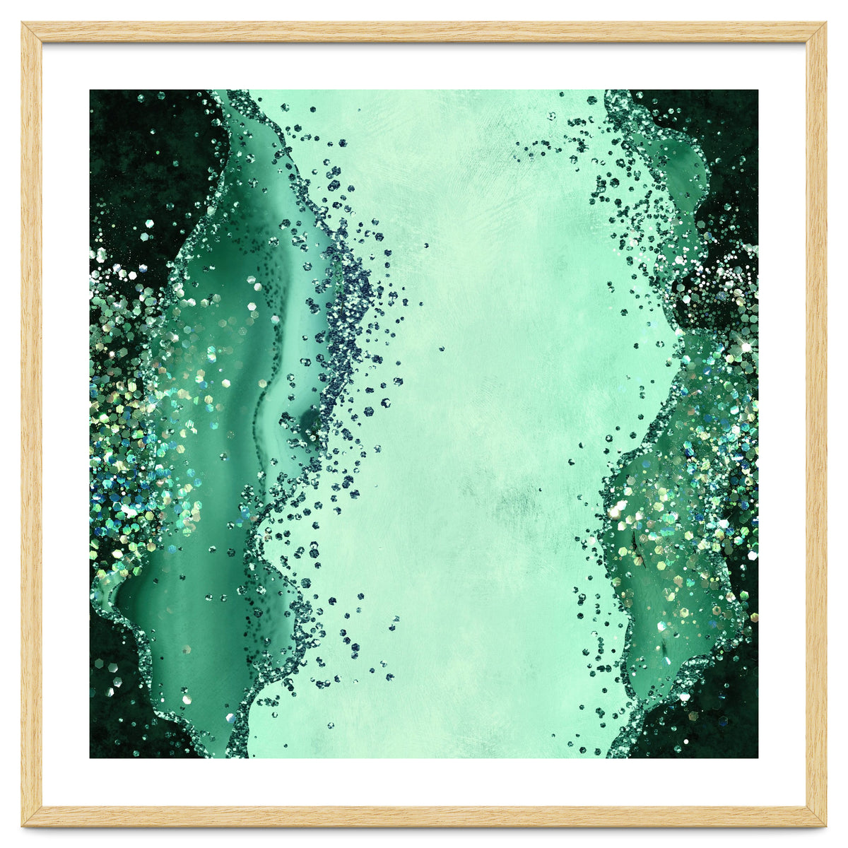 Emerald Glitter Agate Texture 01