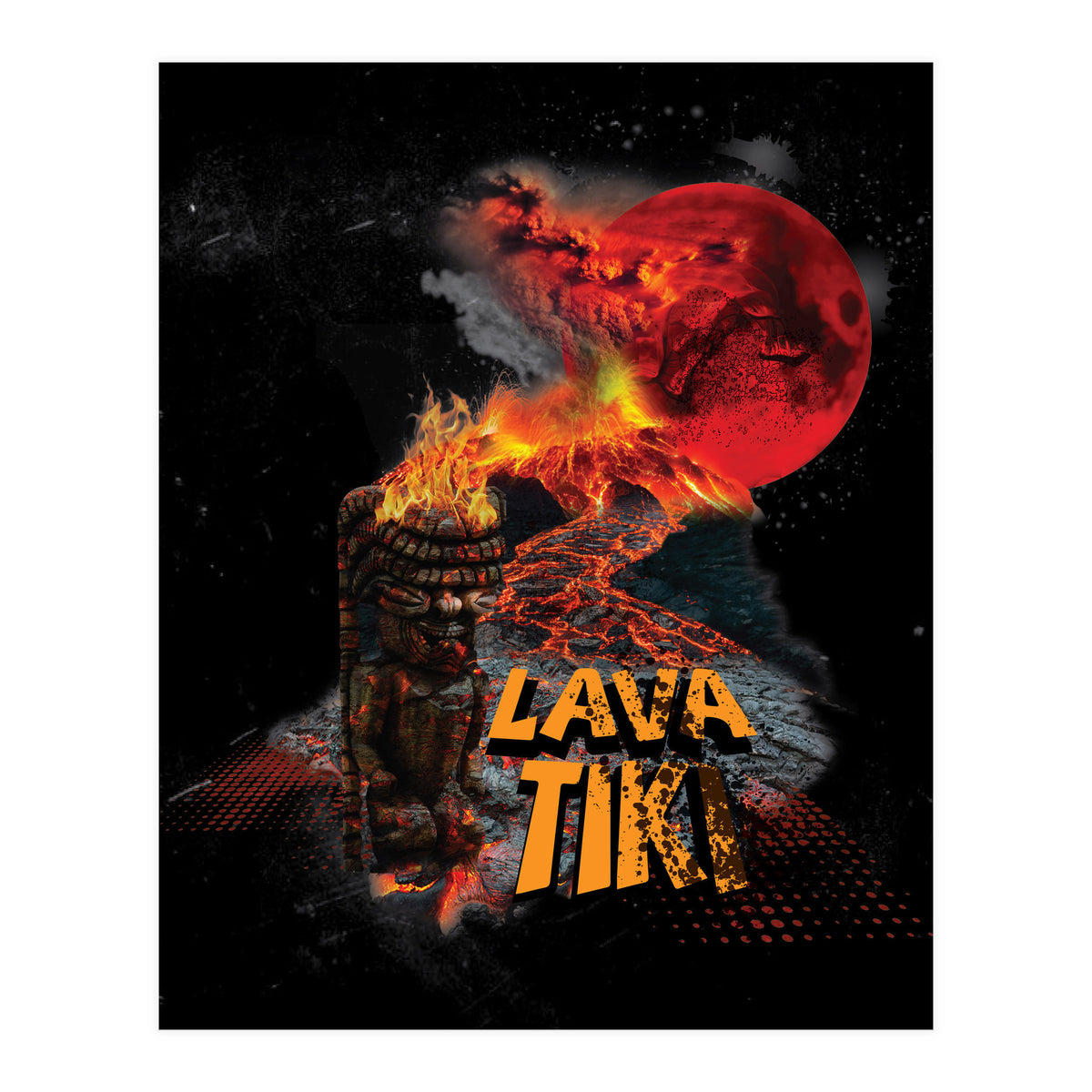Volcano Lava Tiki (Print Only)