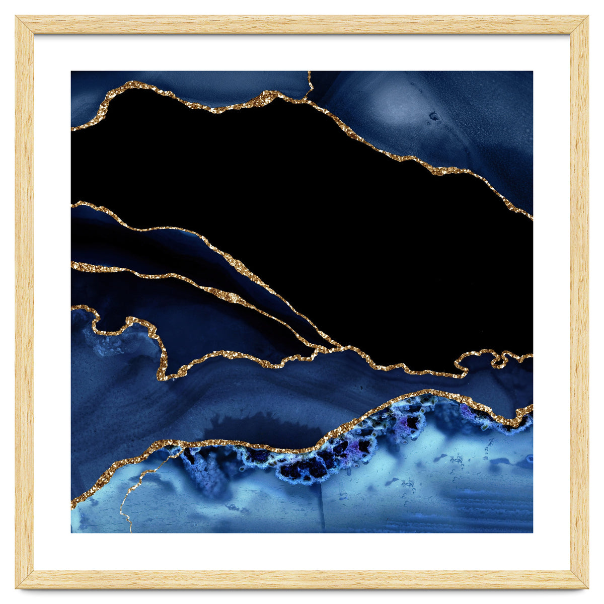 Navy & Gold Agate Texture 14