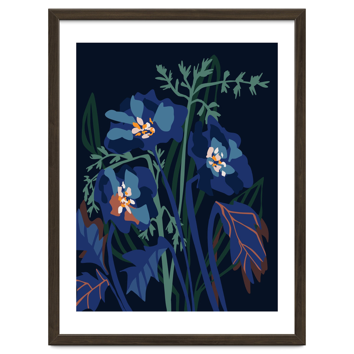 Wild Flowers Dark Midnight