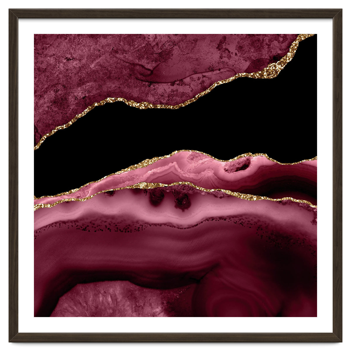 Burgundy & Gold Agate Texture 13