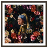Girl With Pearl Earring And Flowers thumbnail