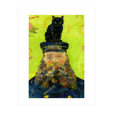 Black Cat on the Postman’s Hat, Van Gogh Inspired Painting (Print Only) thumbnail