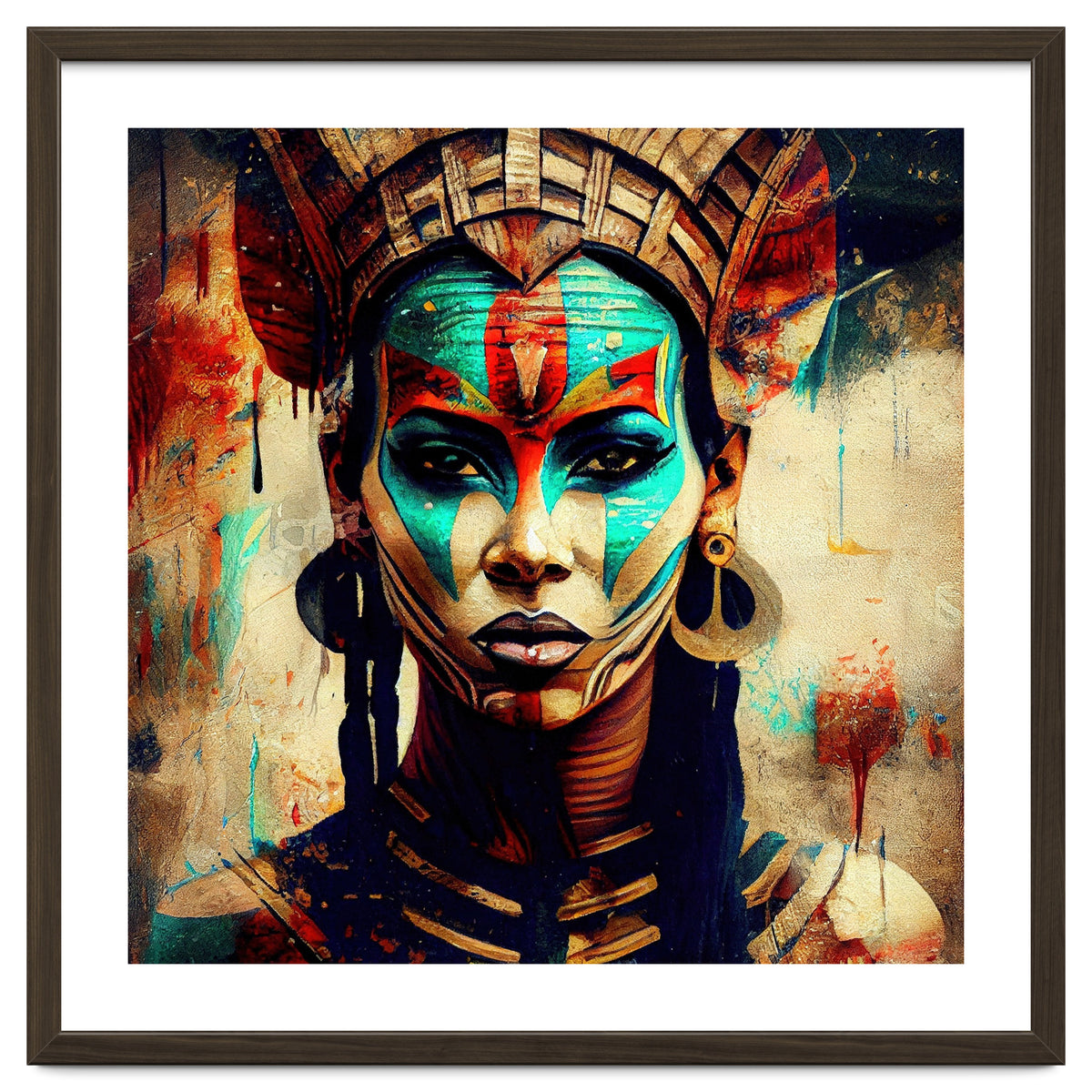 Armored Warrior Woman Portrait