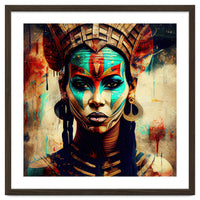 Armored Warrior Woman Portrait