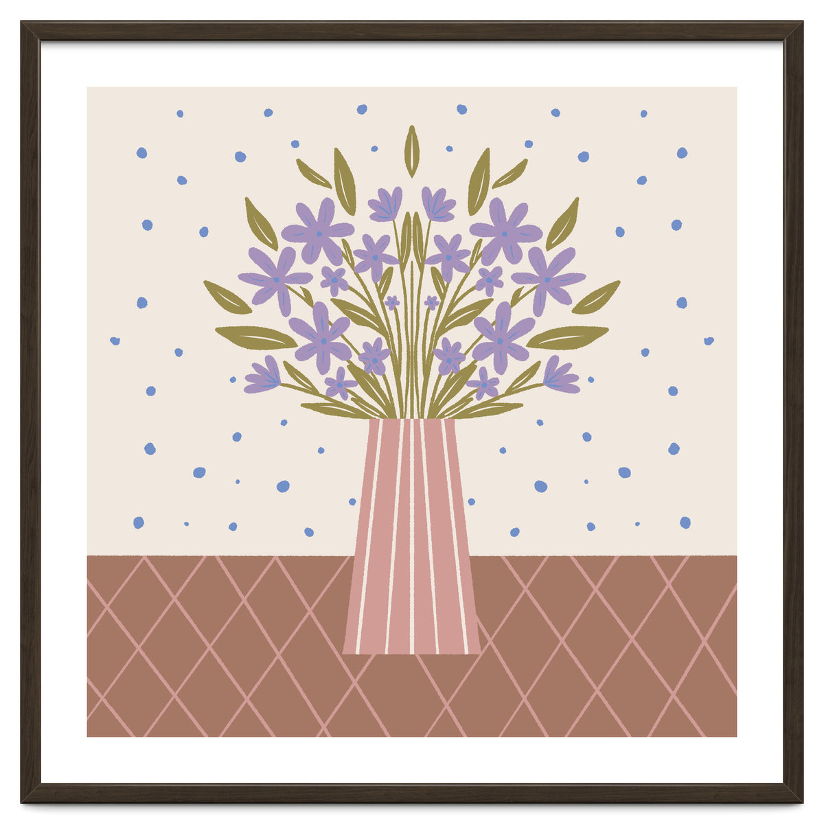 Flower Vase Mocha Mousse