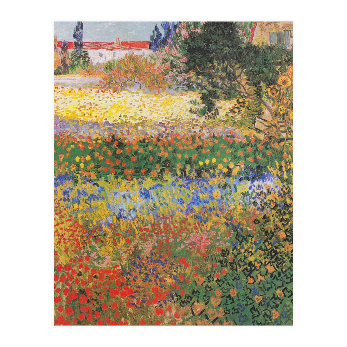 Vincent van Gogh – Flowering Garden – Classic Floral Masterpiece (Print Only)