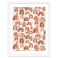 Cute Watercolor Rainbows Terracota