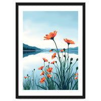 Flower And Lake