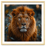 Majestic Lion Portrait Intense Gaze Wildlife thumbnail