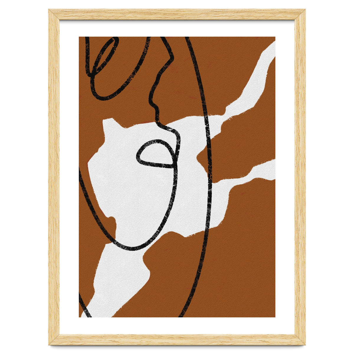 Abstract Brown and Black Lines