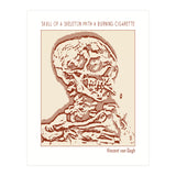 Skull Of A Skeleton With A Burning Cigarette (Print Only) thumbnail