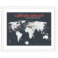 World Map of Alien First Contacts in Movies