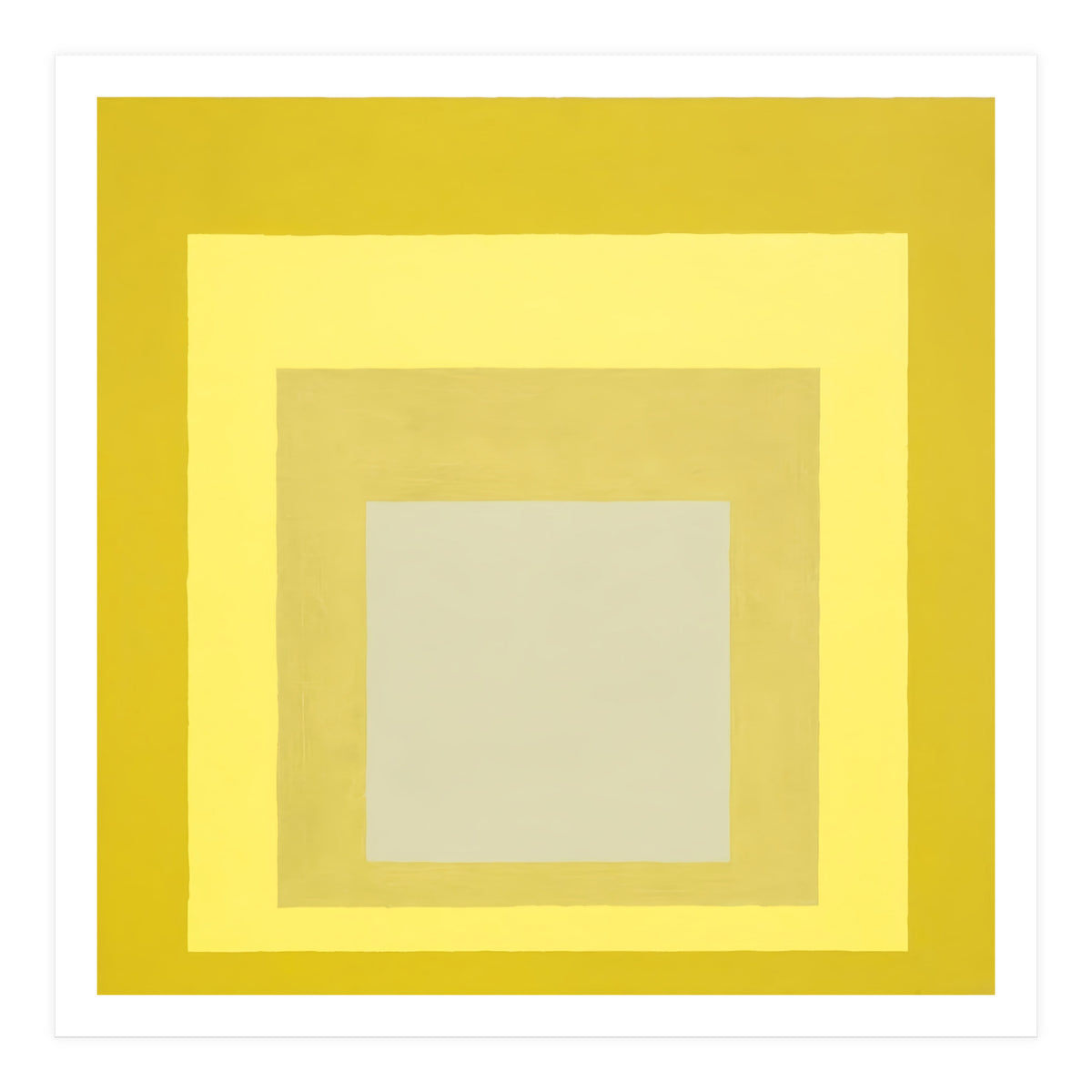 JOSEF ALBERS - HOMAGE TO THE SQUARE YELLOW WHITE (Print Only)