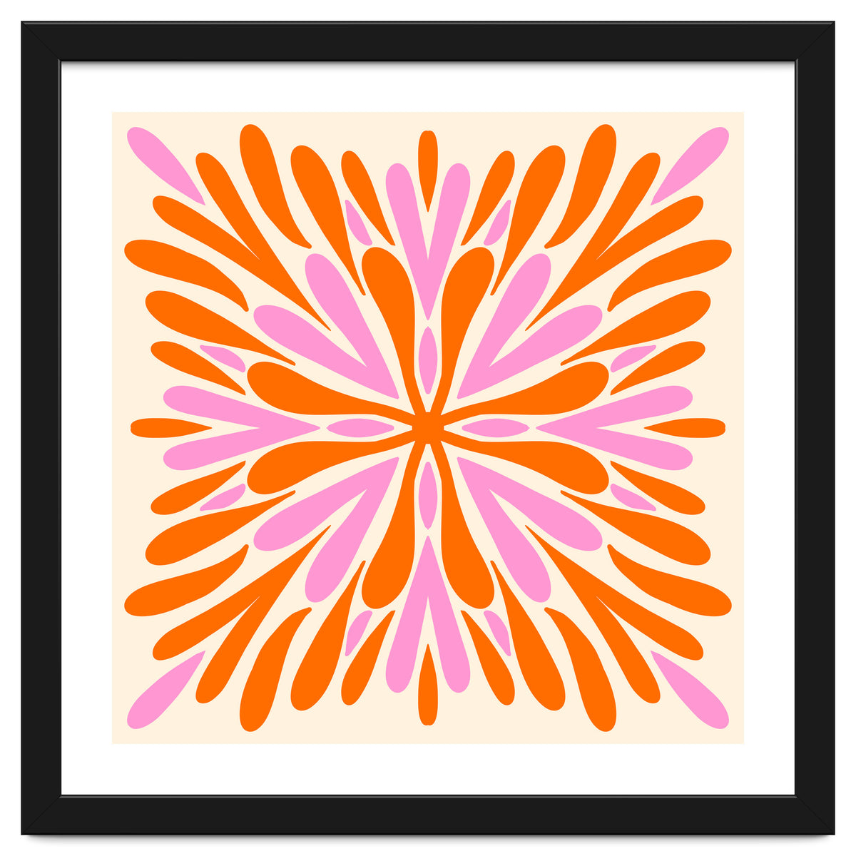 Symmetry Petals - pink and orange