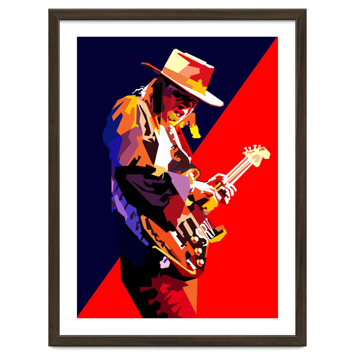 Stevie Ray Vaughan Rock Blues Guitarst Pop Art WPAP