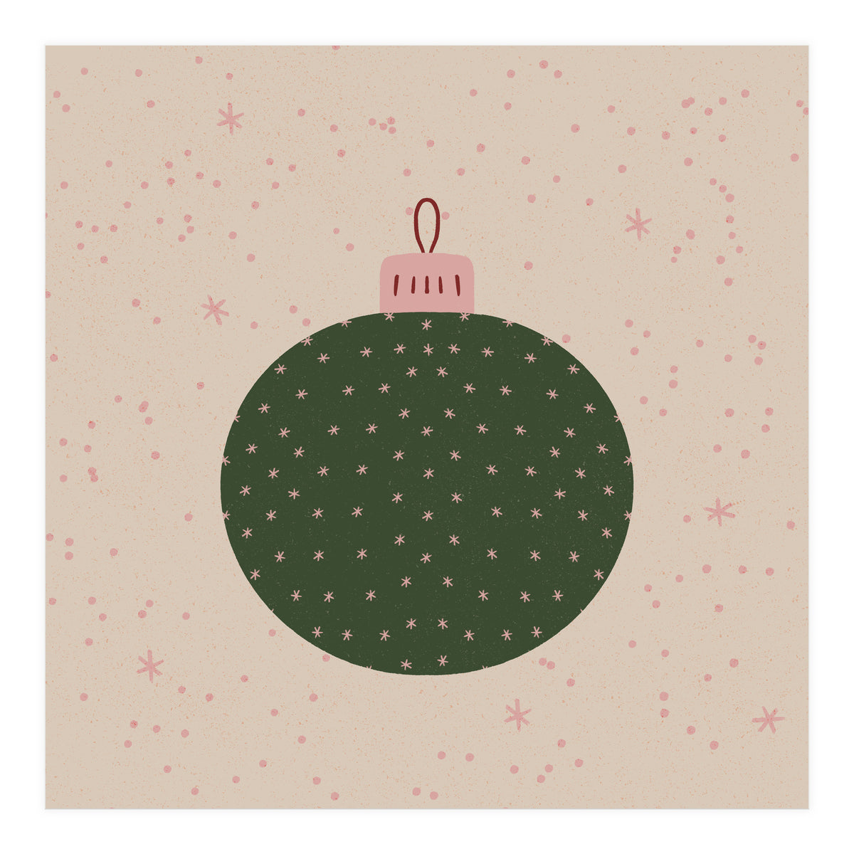 Christmas globe with snowflakes (Print Only)