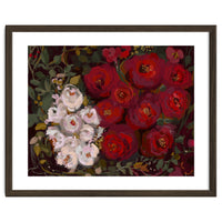 Vintage oil painted moody romantic Roses
