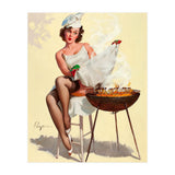 Hot Pinup Barbecue Girl (Print Only) thumbnail